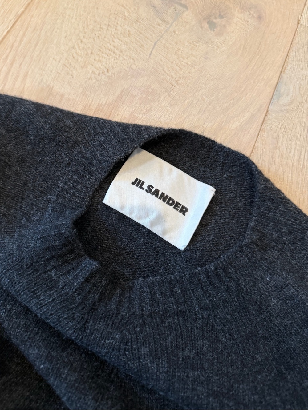 Jil Sander Black Crewneck Wool Sweater